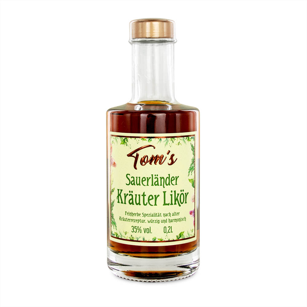 Tom's  Sauerländer Kräuter Likör 0,2 l von Tom`s Fin Gin
