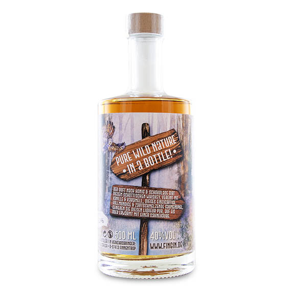Tom's Woodmountain Whiskey-Liqueur in der 0,5 Liter Flasche von Tom's Fin Gin