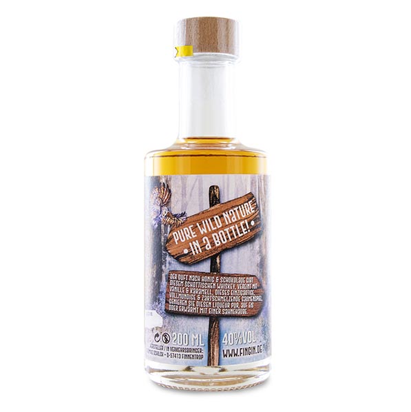 Tom's Woodmountain Whiskey-Liqueur in der 0,2 Liter Flasche von Tom's Fin Gin