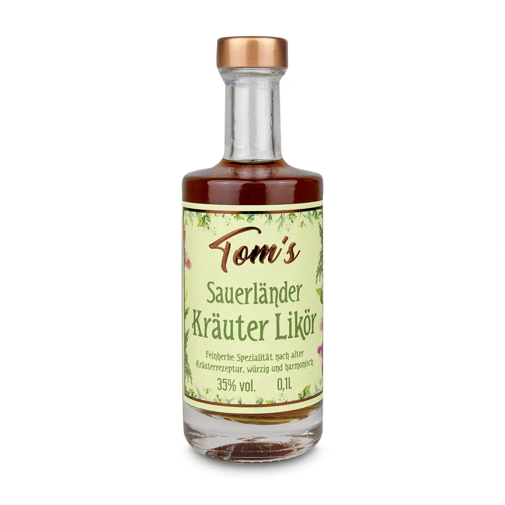 Tom's Sauerländer Kräuter Likör 0,1 l von Tom's Fin Gin